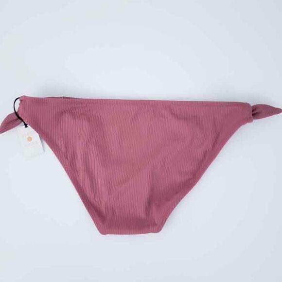 New Beach Hipster Ribbed Tie Side Bikini Bottom XL - Picture 3 of 4